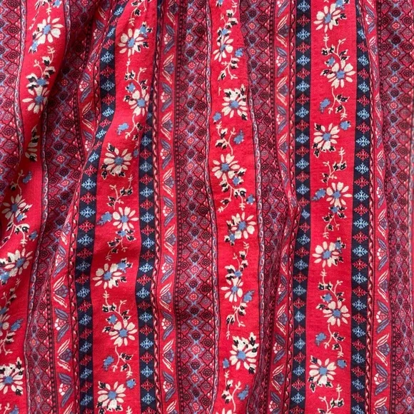 Red Floral print Entro Cotton dress size S - Picture 2 of 11